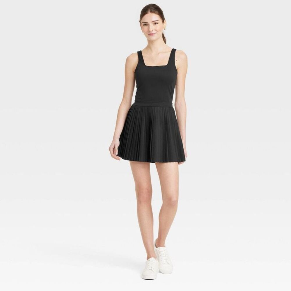 All In Motion - Women's Pleated Active Dress - All In Motion Black Black